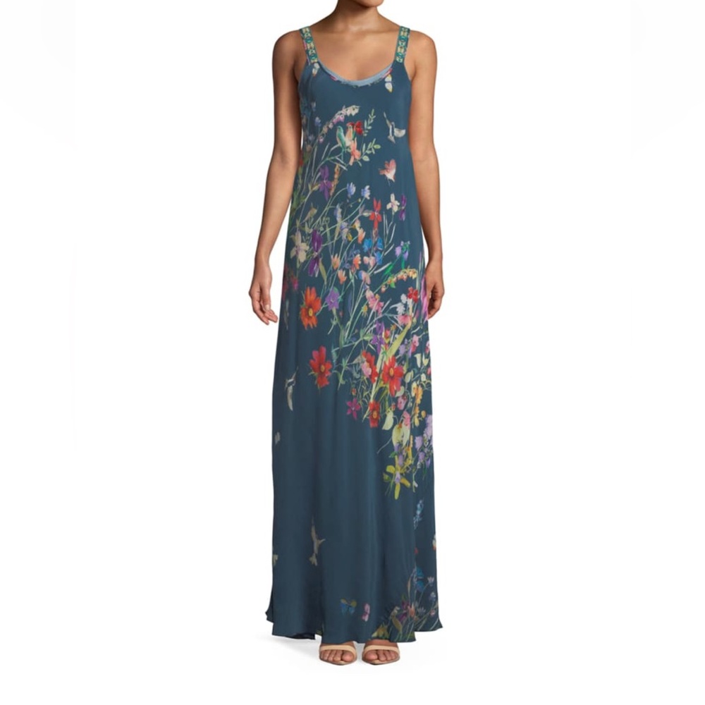 💙💜NWT JOHNNY WAS FLORAL PRINT MAXI TANK DRESS SIZE L - Picture 6 of 16